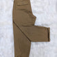 wide leg 1940s style mens pants fatigue style front patch pockets khaki colour